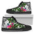 Wallis And Futuna High Top Shoes White - Turtle Plumeria Banana Leaf Unisex Black - Polynesian Pride