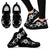 Hibiscus Royal Pattern Sneakers Women's Sneakers Black - Polynesian Pride