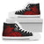 American Samoa Polynesian High Top Shoes - Polynesian Turtle (Full Red) Unisex White - Polynesian Pride