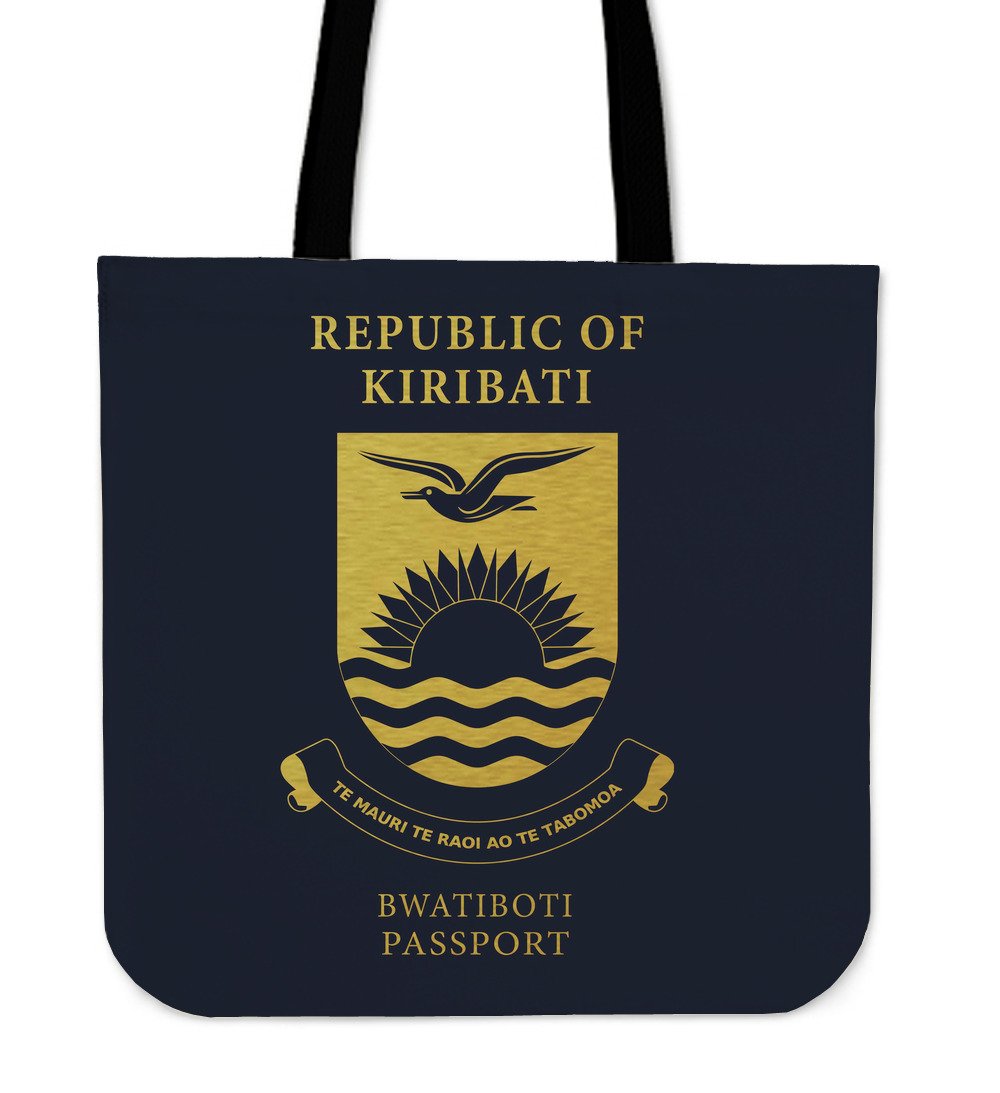 Kiribati Passport Tote Bag Tote Bag One Size Black - Polynesian Pride