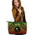 Polynesian Chuuk Personalised Large Leather Tote Bag - Reggae Vintage Polynesian Patterns Reggae - Polynesian Pride