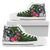 Chuuk High Top Shoes - Turtle Plumeria Banana Leaf Unisex White - Polynesian Pride