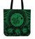 Hawaii Map Honu Hibiscus Green Polynesian Tote Bag Tote Bag One Size Green - Polynesian Pride