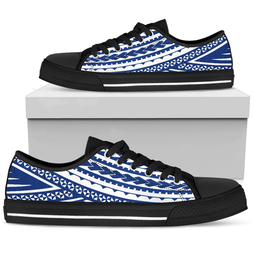 Polynesian Low Top Shoes - Blue Version White - Polynesian Pride