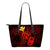 Hawaii Hibiscus Small Leather Tote Bag - Harold Turtle - Red Red - Polynesian Pride