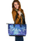 Personalized - Hawaii Turtle Jellyfish Coral Galaxy Large Leather Tote - Polynesian Pride