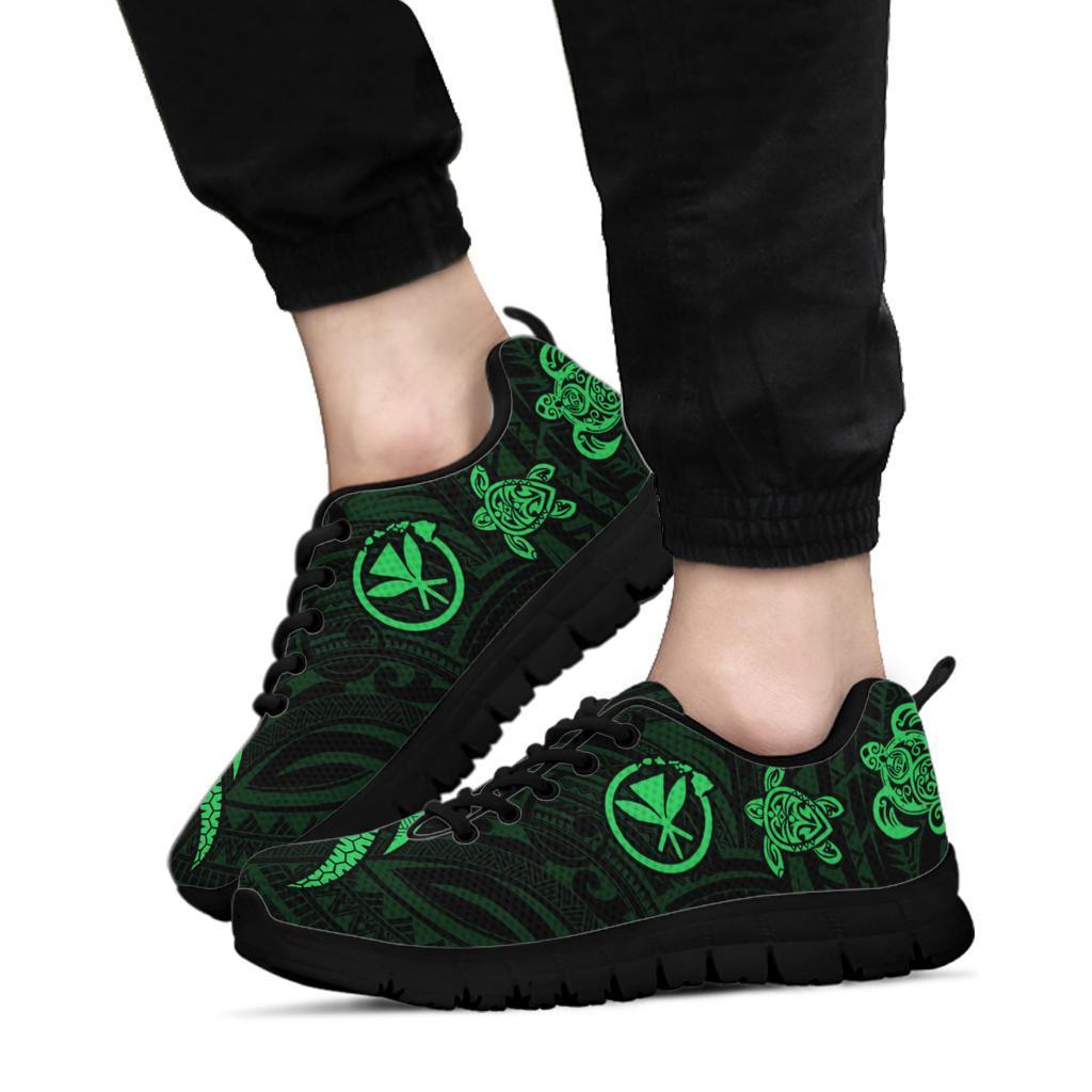 Polynesian Hawaii Sneakers - Green Tentacle Turtle White - Polynesian Pride