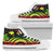 Papua New Guinea High Top Canvas Shoes - Reggae Tentacle Turtle Unisex White - Polynesian Pride