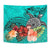 Turtle Polynesian Tapestry Hibiscus Polynesian Turquoise - Polynesian Pride