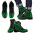 Kanaka Maoli Leather Boots - Tribal Green Green - Polynesian Pride