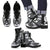 Marquesas Islands Leather Boots - Polynesian Tattoo Black Black - Polynesian Pride