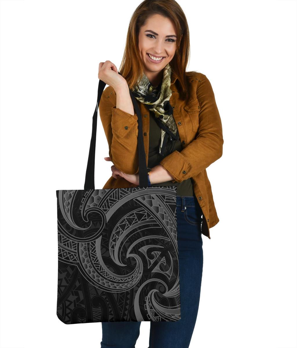New Zealand Maori Mangopare Tote Bag Polynesian - Black One Size Tote Bag Black - Polynesian Pride
