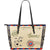 Guam Postcard Large Leather Tote Cream - Polynesian Pride