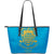 Tuvalu Passport Large Leather Tote Bag Blue - Polynesian Pride