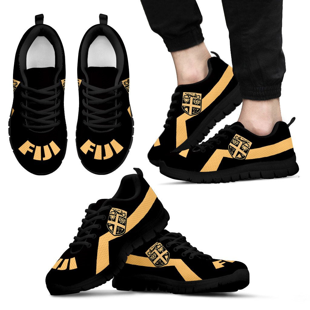 Fiji Sneakers - Fiji Flag Style Men's Sneakers - Black Sole - Polynesian Pride