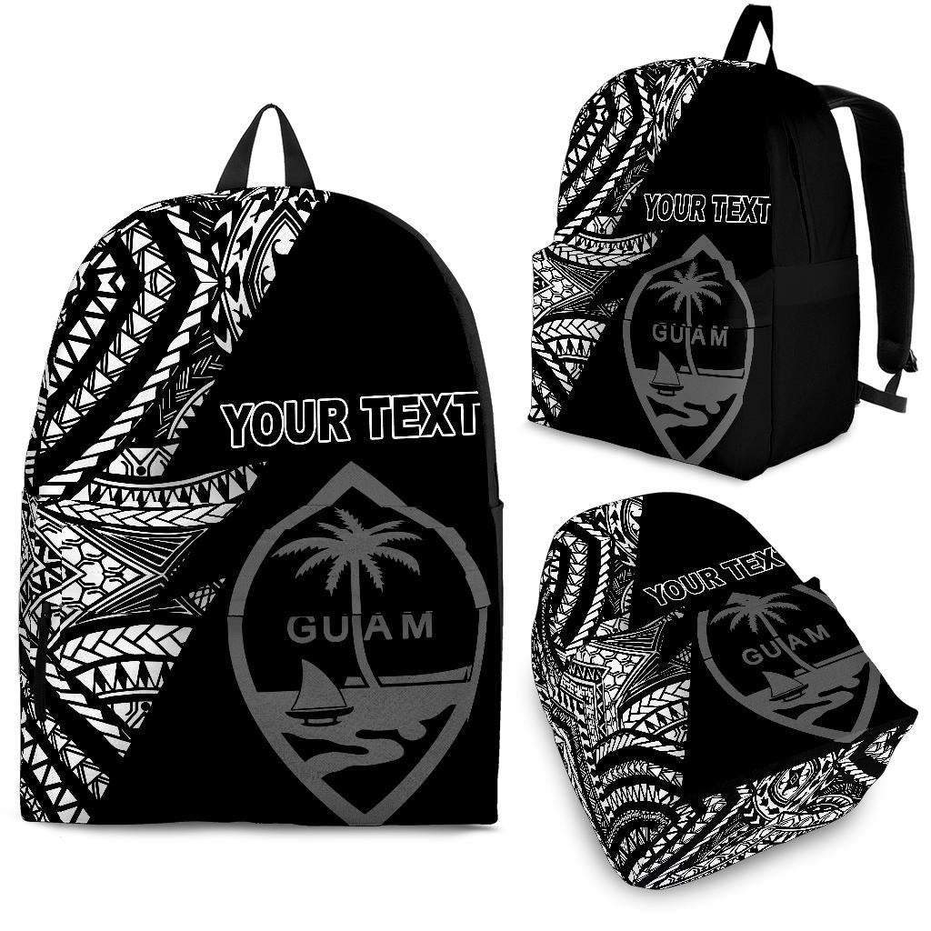 Guam Custom Personalised Backpack Flash Black Black One Size - Polynesian Pride
