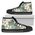 Hawaii Green Hibiscus High Top Shoe Womens High Top Black - Polynesian Pride