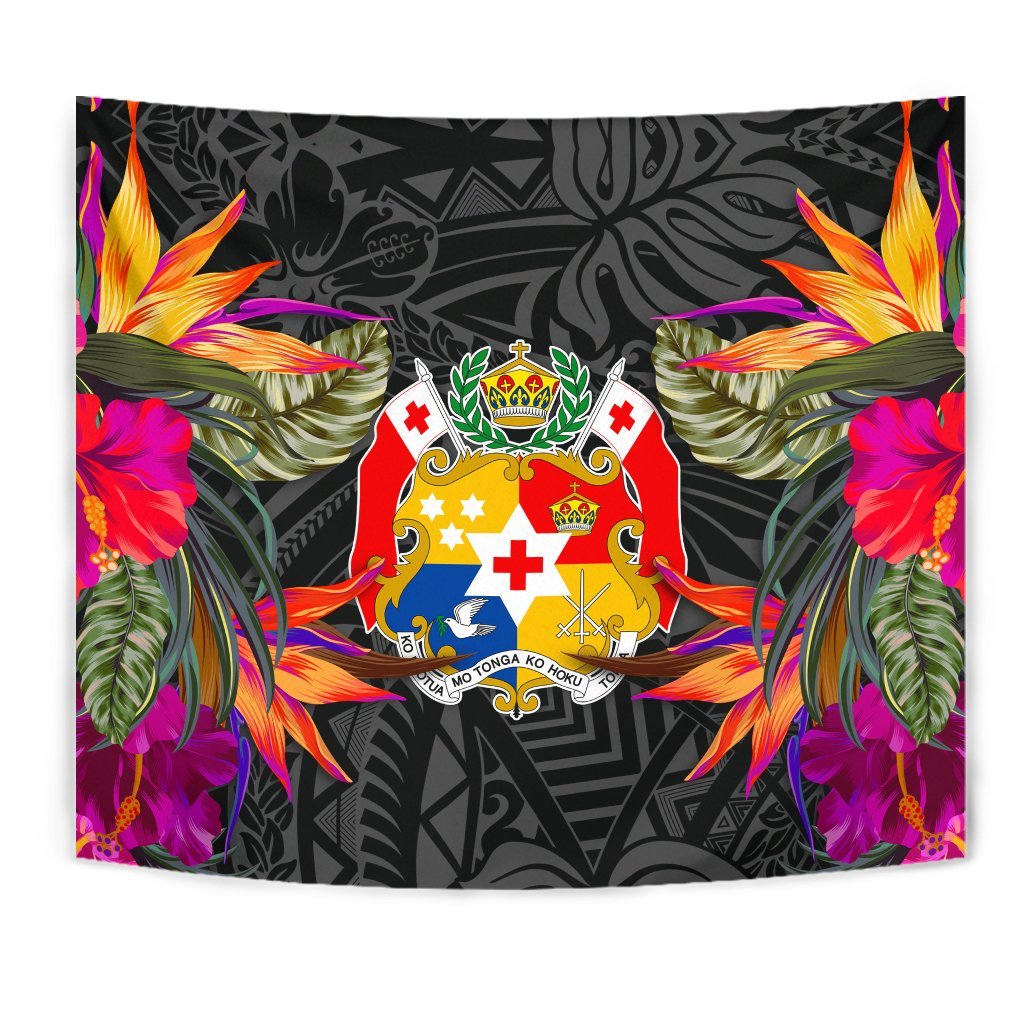 Tonga Slide Tapestry - Polynesian Hibiscus Pattern - Polynesian Pride