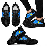 Palau Sneakers - Palau Seal & Flag Wing - A8 Women's Sneakers - Black Sole - Polynesian Pride