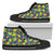 Hawaiian Shoes - Tropical Pattern Mix High Top Shoes Mens High Top Black - Polynesian Pride