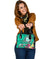 Hawaii Polynesian Shoulder Handbag - Hawaii Seal With Turtle Plumeria (Turquoise) - Polynesian Pride