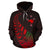 Maori Face Fern Hoodie Unisex Black - Polynesian Pride