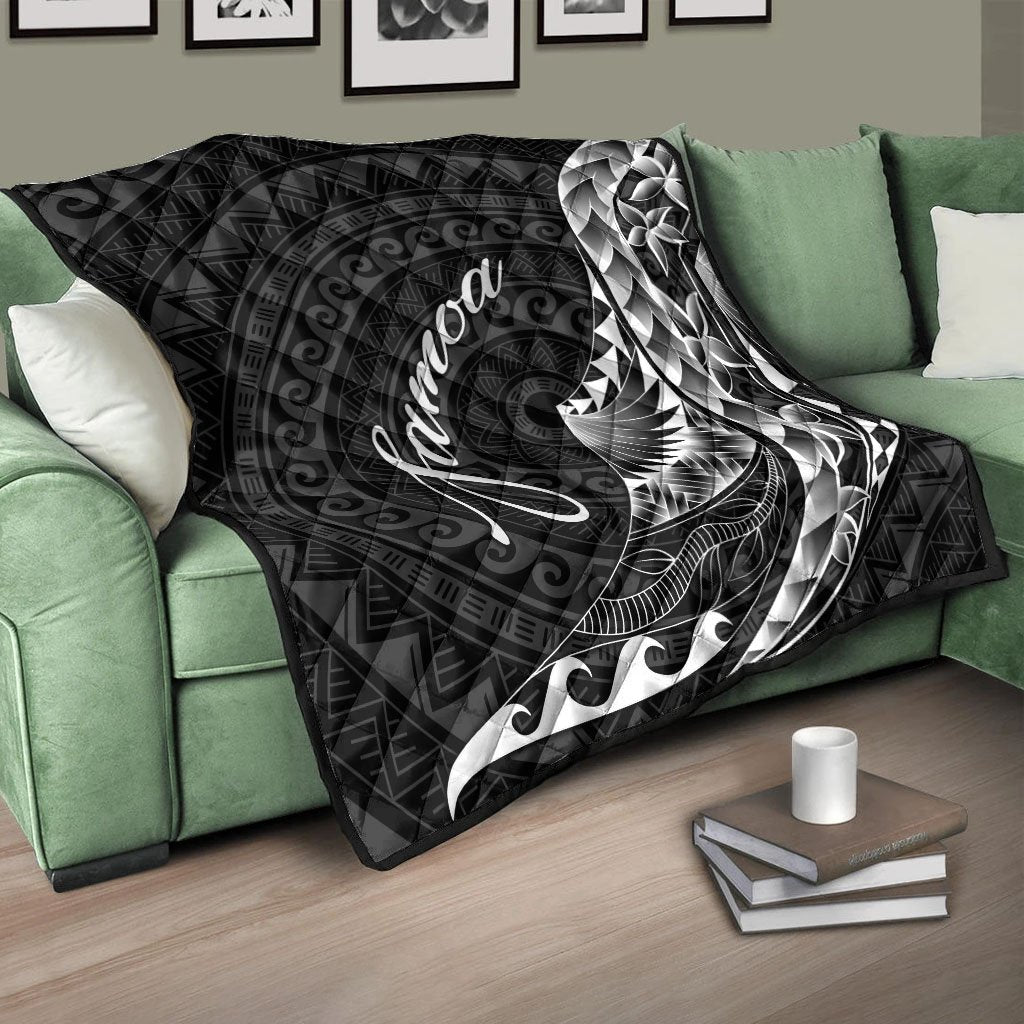 Samoa Premium Quilt - Polynesian Pattern Style Black - Polynesian Pride