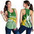 Tailevu Rugby Women Racerback Tank Fiji Rugby Tapa Pattern Green LT13 Green - Polynesian Pride