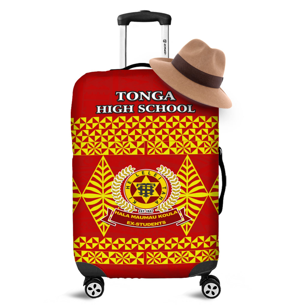 Tonga High School Luggage Covers - Tongan Pattern LT13 Red - Polynesian Pride