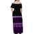 (Custom Personalised) New Zealand Off Shoulder Long Dress Maori Simple Purple LT13 - Polynesian Pride