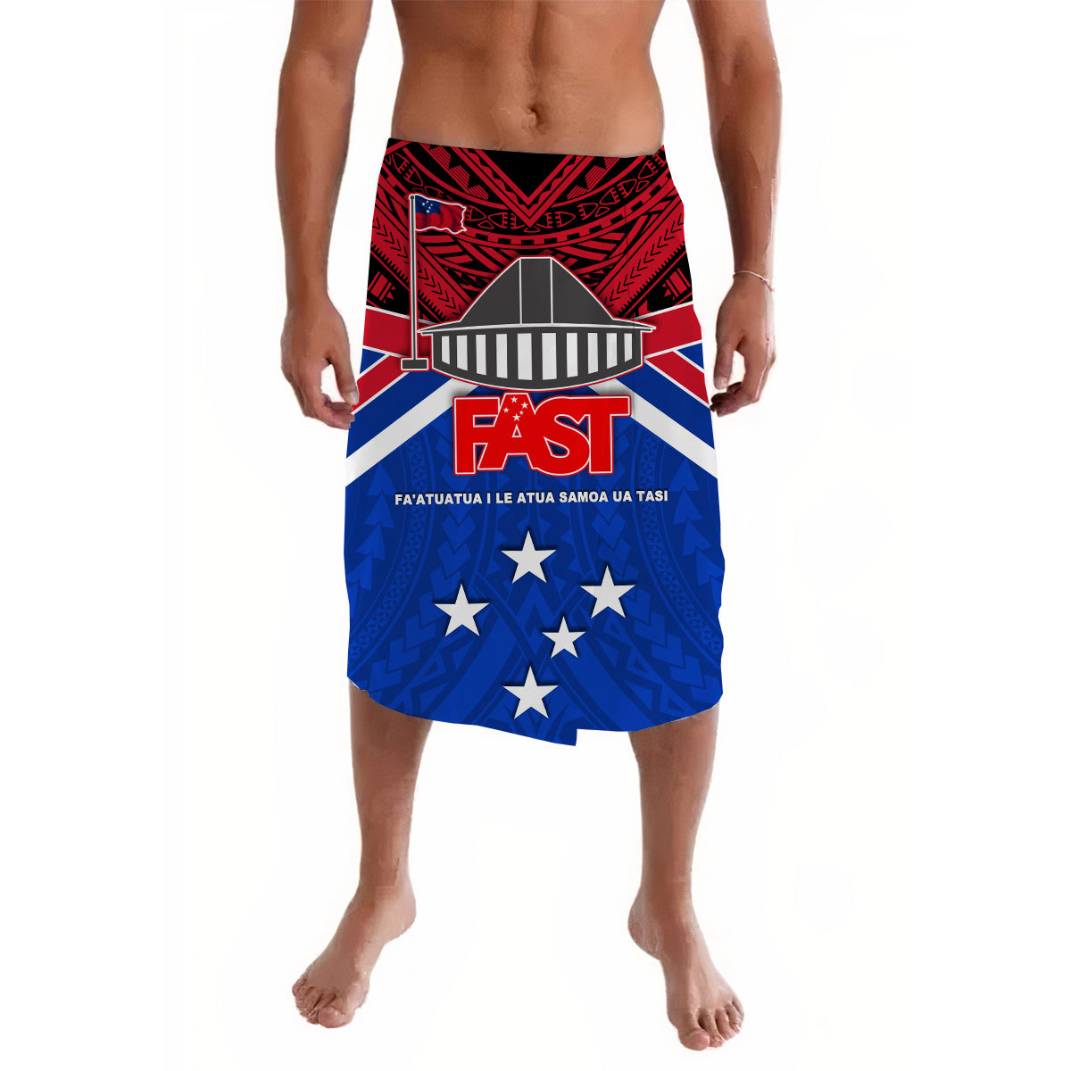 Custom F.A.S.T Samoa Lavalava Forever LT13 Red - Polynesian Pride