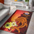 Tahiti Custom Personalised Area Rugs - Tribal Tuna Fish Orange - Polynesian Pride