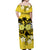 Hawaii Skull Matching Dress and Hawaiian Shirt Mysterious Polynesia and Yellow Flowers LT13 - Polynesian Pride