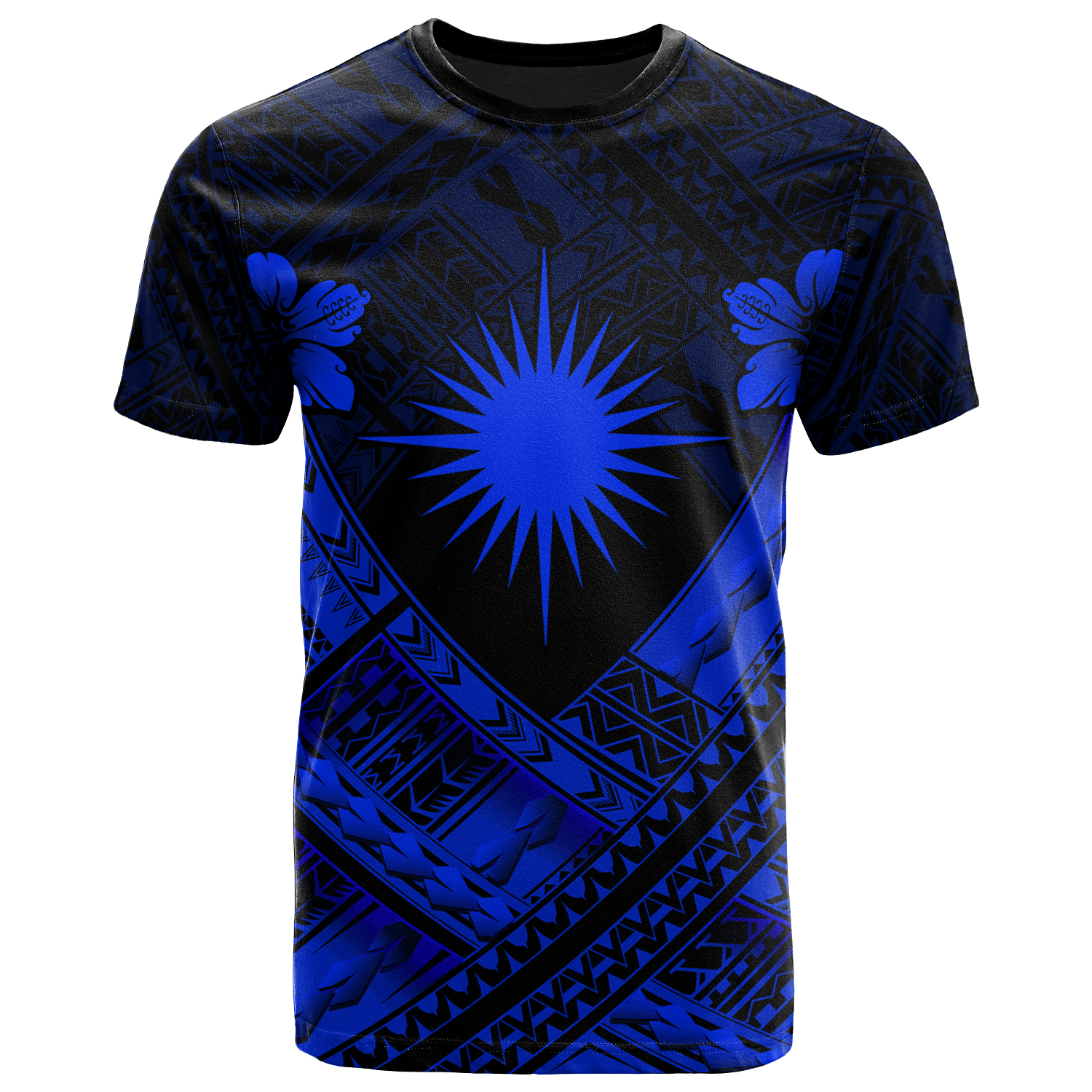 Marshall Islands Polynesian T Shirts Marshall Islands BlueFlag Camisole Hibiscus Style Unisex Blue - Polynesian Pride