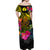 New Caledonia Off Shoulder Long Dress Alluring Polynesia and Tropical Flowers LT13 - Polynesian Pride