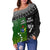 Cook Islands Pattern and New Zealand Kiwi Off Shoulder Sweater LT13 - Polynesian Pride