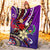 Pohnpei Premium Blanket - Tribal Flower With Special Turtles Purple Color - Polynesian Pride