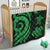 Tonga Polynesian Premium Quilt - Green Tentacle Turtle - Polynesian Pride