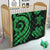 Tahiti Polynesian Premium Quilt - Green Tentacle Turtle - Polynesian Pride