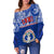 Northern Mariana Islands Off Shoulder Sweater - Polynesian CNMI Coat of Arms LT13 - Polynesian Pride