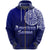 American Samoa Famous Tattoo Special Zip Hoodie Unisex Blue - Polynesian Pride