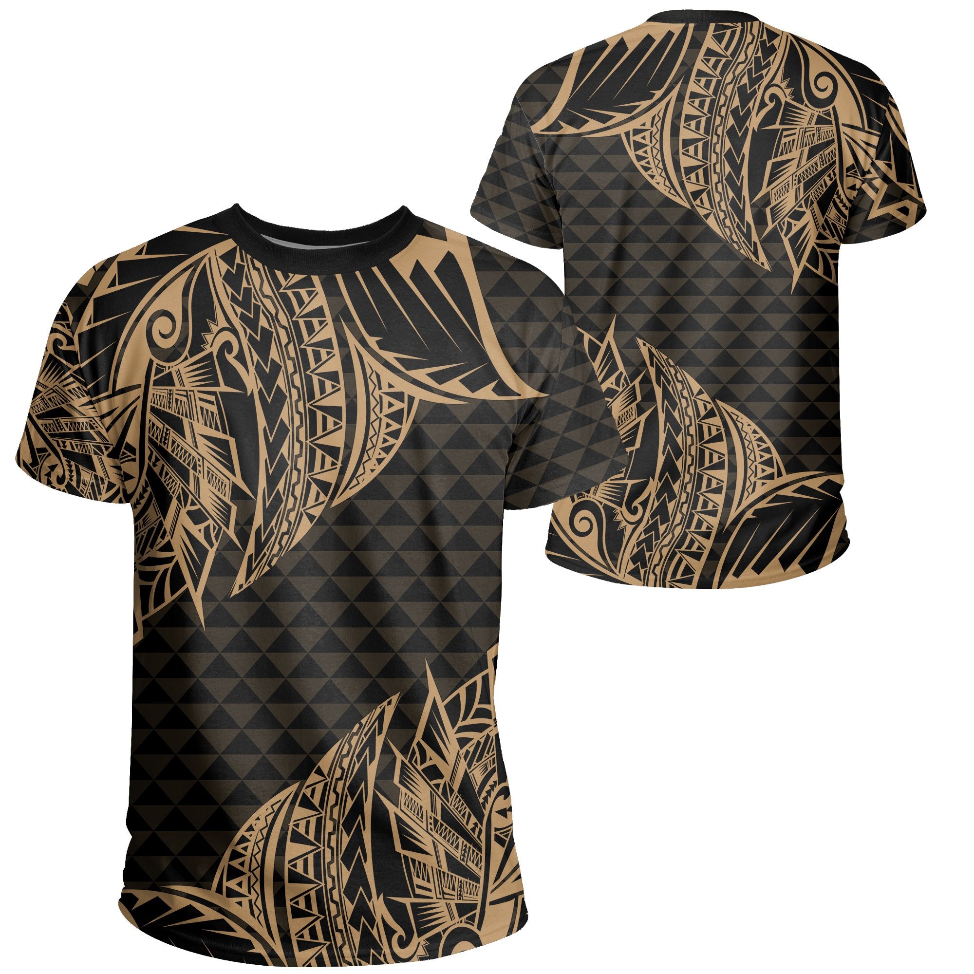 Hawaii Maka Polynesian T Shirt Marcus Style Gold Unisex Gold - Polynesian Pride