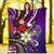 Pohnpei Premium Blanket - Tribal Flower With Special Turtles Purple Color - Polynesian Pride