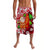 Mele Kalikimaka Lavalava Christmas Hawaii with Santa Claus LT13 Red - Polynesian Pride