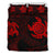 Hawaiian Turtle Polynesian Bedding Set Red Black - Polynesian Pride