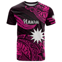 Custom Nauru Polynesian Hibiscus Naoero Pink T Shirt LT14 Pink - Polynesian Pride