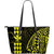 Kanaka Hawaii Map Yellow Tribal Large Leather Tote Bag Yellow - Polynesian Pride