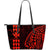 Kanaka Hawaii Map Red Tribal Large Leather Tote Bag Red - Polynesian Pride