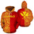 Hawaii Kanaka Polynesian Hoodie The Half Yellow and Red Unisex Red - Polynesian Pride