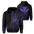 Polynesian Pride Hoodie Hawaii King Polynesian Hoodie Zip up Durk Style Purple - Polynesian Pride